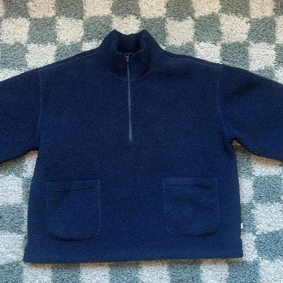 Free Assembly Tops - Free Assembly Navy Quarter Zip Fleece